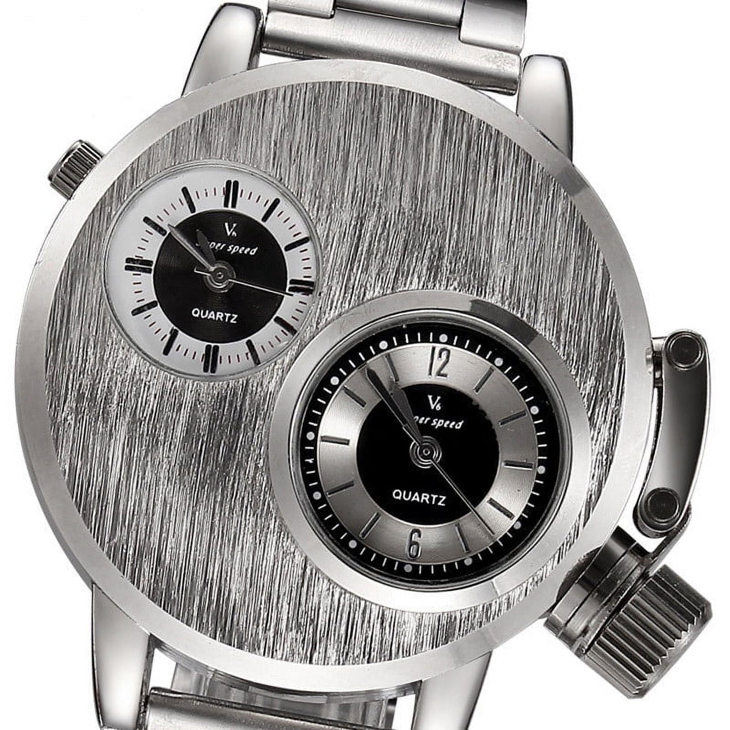 Minute Watch New Mens Stainless Steel Date Sport Quartz Analog Wrist Watch