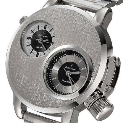 Minute Watch New Mens Stainless Steel Date Sport Quartz Analog Wrist Watch