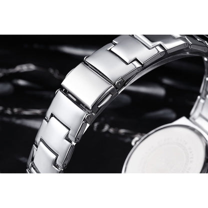 Mens Watches Silvery Steel Band Top Brand Waterproof Japan Quartz Watch Christmas Men Business Clock US Golf Balls Timepiece Watches