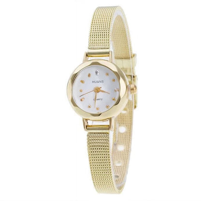 Women's Watch Women Ladies Stainless Steel Mesh Band Wrist Watch Gold