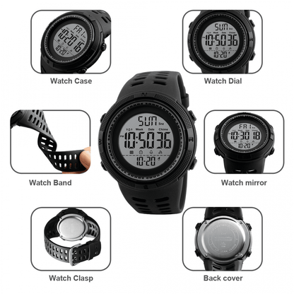SKMEI Men's Watch Waterproof Digital Sport Watch  Military Digital Watches for men Alarm Back Light Classic Large face Watch Army Green