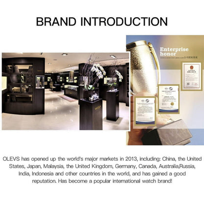 OLEVS Mens Watches,Brown Leather Watch for Men,Gold Plated Case Analog Quartz Fashion Business Dress Watch Luminous Waterproof Casual Male Wrist Watches Reloj para Hombre